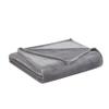 TRULY SOFT Velvet Plush Grey Polyester 1-Piece Full/Queen Blanket, Solid Themed, for Men and Women, Oeko-TEX Certified Confidence view 2
