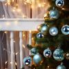 AMS 2.36''/60mm 34ct Christmas Ball Large Ornaments Party Decorations Shatterproof Festival Pendant Hangings for Xmas Tree Decor (60mm, Light Blue) view 4