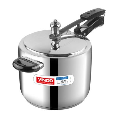 Vinod 5.5L Stainless Steel Inner Lid Sandwich Bottom Pressure Cooker, 5.5-Liter