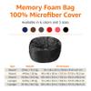 Amazon Basics Large Bean Bag Chairs for Adults, 5 ft Grey Memory Foam Filled with Solid Microfiber Cover view 4