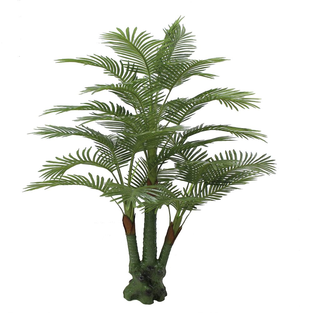 AMERIQUE Gorgeous 6.3 Feet Standable Triple Trunk Artificial Palm Tree, Real Touch Technology, with UV Protection, Super Quality
