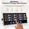BEAMNOVA 12 Channels Digital Kitchen Timer for Cooking Loud Alarm Stainless Steel Clock Hours and Minutes Seconds Volume Control Electronic Calculator view 2