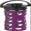Lifefactory 16-Ounce Glass Water Bottle with Active Flip Cap and Protective Silicone Sleeve, Plum view 2