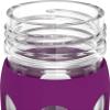Lifefactory 16-Ounce Glass Water Bottle with Active Flip Cap and Protective Silicone Sleeve, Plum view 3