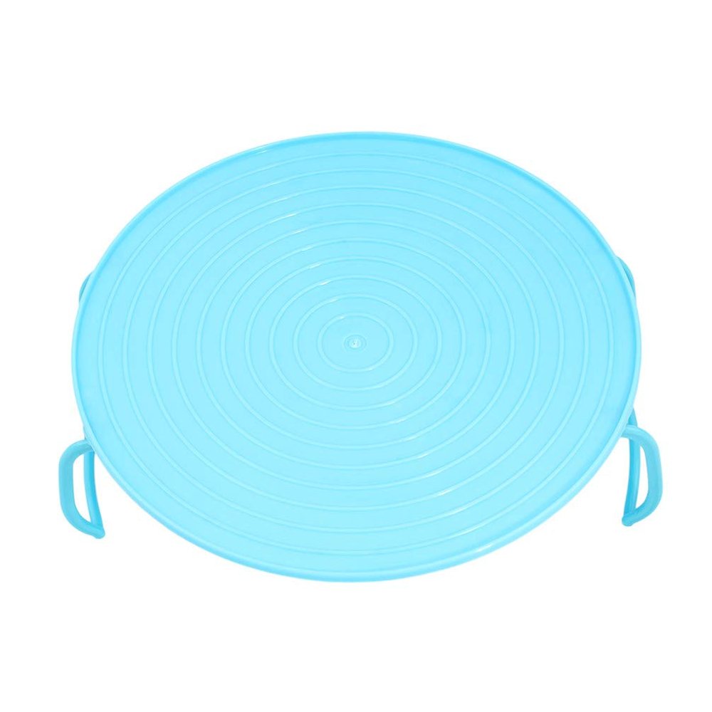 Toporchid Multi Functional Microwave Oven Heating Layered Steaming Tray Double Layer Rack Bowls Holder Organizer Tool Kitchen Accessories(Blue)