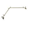 Domovina Plush 13/16" Corner Window Single Curtain Rod Antique Brass/28-48 view 1