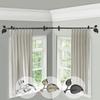 Domovina Plush 13/16" Corner Window Single Curtain Rod Antique Brass/28-48 view 2