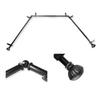 Domovina Diane 13/16" Bay Window Single Curtain Rod Black view 1