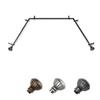 Domovina Diane 13/16" Bay Window Single Curtain Rod Black view 2
