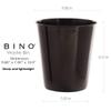 BINO Metal Waste Basket for Home, Office, Bathroom, Dorm, Kitchen and More | Trash Can Bin for Bedroom | Desk Trash Can | Home Essentials view 2