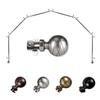Domovina Phoebe 13/16" 6 Sided Bay Window Single Curtain Rod Antique Brass view 2