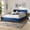 Baxton Studio Frida Full Size Royal Blue Velvet Upholstered Bed view 2