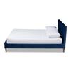 Baxton Studio Frida Full Size Royal Blue Velvet Upholstered Bed view 4
