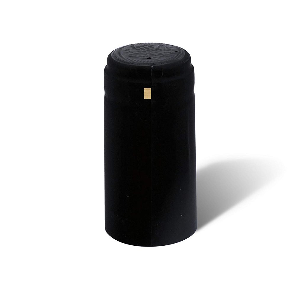100pcs Pvc Heat Shrink Cap High Quality Home Brewing Wine Bottle Cover Wine Cap Bottle Seal Bar DIY Accessories (black 30 mm)