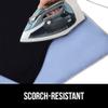 GORILLA GRIP The Original Ironing Board Cover and Pad, Silicone Coating, 400F Scorch Resistant Thick Padding, Heavy Duty Iron Covers Standard Boards, Hook and Loop Fastener Strap, Blue 28x24 view 3