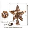 Brizled Christmas Tree Topper, 12-inch Rattan Star Treetop with 10 Warm White Lights, 120V UL Certified Xmas Tree-top Star Lights for Christmas Tree Ornament Indoor Party Home Decoration view 2
