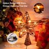 Brizled Christmas Tree Topper, 12-inch Rattan Star Treetop with 10 Warm White Lights, 120V UL Certified Xmas Tree-top Star Lights for Christmas Tree Ornament Indoor Party Home Decoration view 3