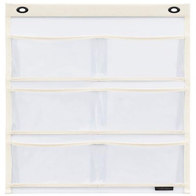 Sakura W-474 Wall Pocket, Off-White, Product Size (W x H): Approx. 11.8 x 22.6 inches (30 x 57.5 cm), Gusseted Postcard, 6 Pieces, Made in Japan