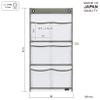 Sakura W-474 Wall Pocket, Off-White, Product Size (W x H): Approx. 11.8 x 22.6 inches (30 x 57.5 cm), Gusseted Postcard, 6 Pieces, Made in Japan view 2