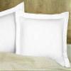 1 Pair Solid Pillow Sham Egyptian Cotton 500tc White Square (20 x 20 inch) view 1