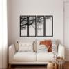 DEKADRON Metal Wall Art - Tree of Life 4 Panels, Tree Sign, Wall Decor for Interior Decoration & Housewarming Gifts (59" W x 30" H / 150x75 cm) view 3