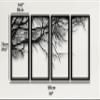 DEKADRON Metal Wall Art - Tree of Life 4 Panels, Tree Sign, Wall Decor for Interior Decoration & Housewarming Gifts (59" W x 30" H / 150x75 cm) view 4