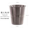 BINO Metal Waste Basket for Home, Office, Bathroom, Dorm, Kitchen and More | Trash Can Bin for Bedroom | Desk Trash Can | Home Essentials view 2