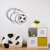 NAKLEO Reusable Plastic Wall Stencil - 59x95cm / 23" x 37" - Soccer Ball Football Sport - Large Wallpaper Pattern Painting DIY Art Craft Template - Fabric Furniture Wood Canvas view 2