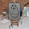 NAKLEO Reusable Plastic Wall Stencil - 59x95cm / 23" x 37" - Soccer Ball Football Sport - Large Wallpaper Pattern Painting DIY Art Craft Template - Fabric Furniture Wood Canvas view 4