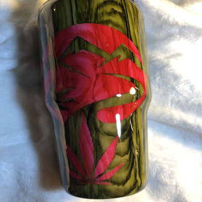30 oz One of a kind handprinted
