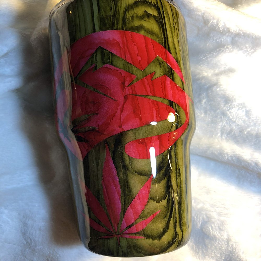30 oz One of a kind handprinted