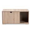 Baxton Studio Jasper Oak Finished 2-Door Wood Cat House view 2