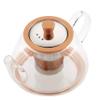 BonJour 47954 Metallic Copper Detailing Borosilicate Glass Teapot, 1 Piece, view 3