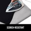 GORILLA GRIP The Original Ironing Board Cover and Pad, Silicone Coating, 400F Scorch Resistant Thick Padding, Heavy Duty Iron Covers Standard Boards, Hook and Loop Fastener Strap, Silver 28x24 view 3