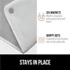 GORILLA GRIP The Original Ironing Board Cover and Pad, Silicone Coating, 400F Scorch Resistant Thick Padding, Heavy Duty Iron Covers Standard Boards, Hook and Loop Fastener Strap, Silver 28x24 view 4