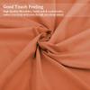 Amuze Bedding 300 TC Hypoallergenic Egyptian Cotton 4PCs Bed Sheet Set Solid (Orange, Short King, 17 Inches Pocket Size) view 3