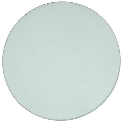 Hamilton Hills Polished 28 Inch Acrylic Glass Table Top | Transparent 3/8" Thick 1" Bevel Dining Table Pads | Coffee Table Cover Round 28" Diameter Glass Cut to Size | Flat Circular Tempered Sheet
