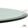 Hamilton Hills Polished 28 Inch Acrylic Glass Table Top | Transparent 3/8" Thick 1" Bevel Dining Table Pads | Coffee Table Cover Round 28" Diameter Glass Cut to Size | Flat Circular Tempered Sheet view 3