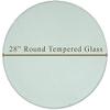 Hamilton Hills Polished 28 Inch Acrylic Glass Table Top | Transparent 3/8" Thick 1" Bevel Dining Table Pads | Coffee Table Cover Round 28" Diameter Glass Cut to Size | Flat Circular Tempered Sheet view 4