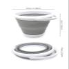 SAMMART 10L (2.64Gallon) Collapsible Fishing Bucket - Indoor and Outdoor Foldable Round Tub with Handle - Portable Plastic Water Pail - Space Saving Waterpot - Trunk Organizer (1, Grey) view 3