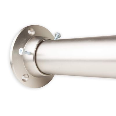 RUDI 1.5 inch Premium Heavy Duty Wall Adjustable 48-84 inch Room Divider Rod with Socket Set, Satin Nickel