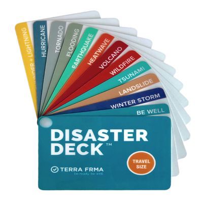 Disaster Guide for Emergency Preparedness Kit Waterproof Wildfire, Earthquake & Hurricane Survival | 12 Disasters | Pocket Tool for Families | Bug Out Bag Essential | Made in USA