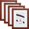 Craig Frames Contemporary, 8.5 x 11 Inch Walnut Brown Picture Frame Matted to Display a 6 x 9 Inch Photo, Set of 4 view 1