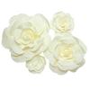 SIMPLY ELEGANT Rose Foam Wall Decor 4 Piece Set (Ivory) view 1
