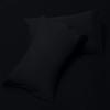 Amuze Bedding 300 TC Hypoallergenic Egyptian Cotton 4PCs Bed Sheet Set Solid (Black, Short Queen, 17 Inches Pocket Size) view 3