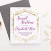 Burgundy and Gold Sweet 16 Invitations with Envelopes, Personalized Sweet 16 Invites, Gold Florals 16th Birthday Invitations for Girls, Your choice of Quantity, Info and Envelope Color view 2