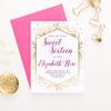 Burgundy and Gold Sweet 16 Invitations with Envelopes, Personalized Sweet 16 Invites, Gold Florals 16th Birthday Invitations for Girls, Your choice of Quantity, Info and Envelope Color view 3