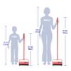 Eyliden Carpet Sweeper, Mini Size Lightweight Hand Push - No Noise, Non-Electric, Easy Manual Sweeping Only for Carpet Cleaning (Red) view 2