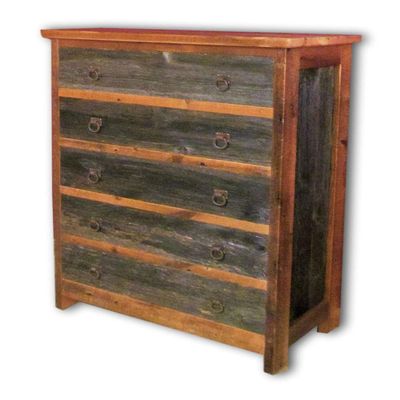 Refined Gray Barnwood Dresser Chest