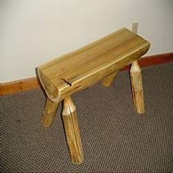 Cedar Log Bench